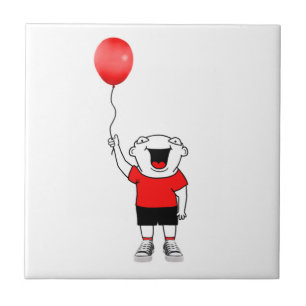 Azulejo De Cerámica Balloon Boy
