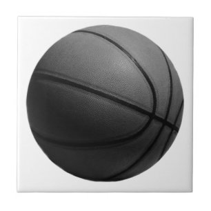 Azulejo De Cerámica Baloncesto blanco y negro