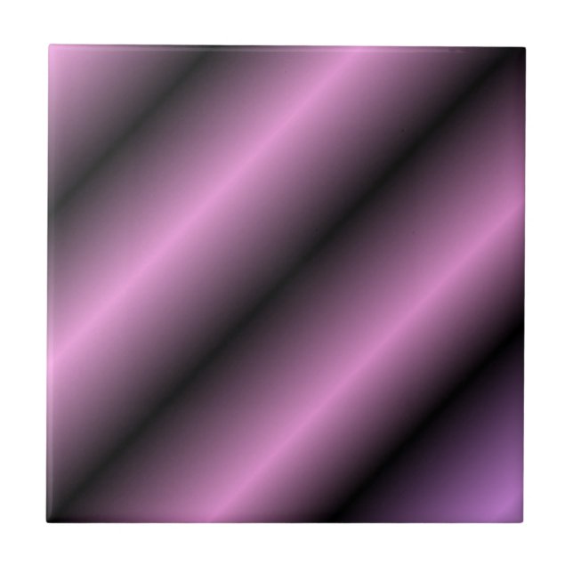 Azulejo De Cerámica Banda negra y de lavanda (Frente)