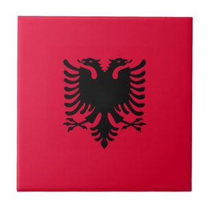 Azulejo De Cerámica Bandera albanesa
