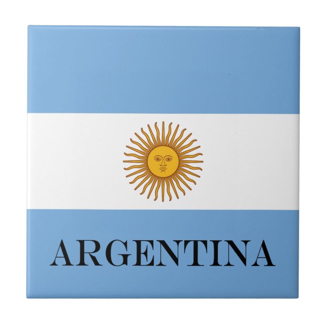 Azulejo De Cerámica Bandera argentina Bandera De Argentina (Frente)