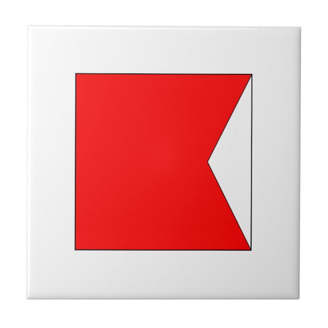 Azulejo De Cerámica Bandera B del ICS (Frente)