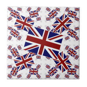 Azulejo De Cerámica Bandera BRITÁNICA de Union Jack en capas