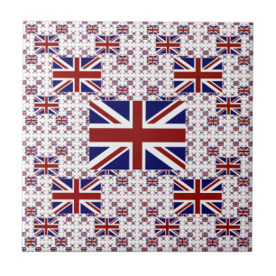 Azulejo De Cerámica Bandera BRITÁNICA de Union Jack en capas