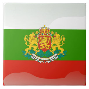 Azulejo De Cerámica Bandera búlgara