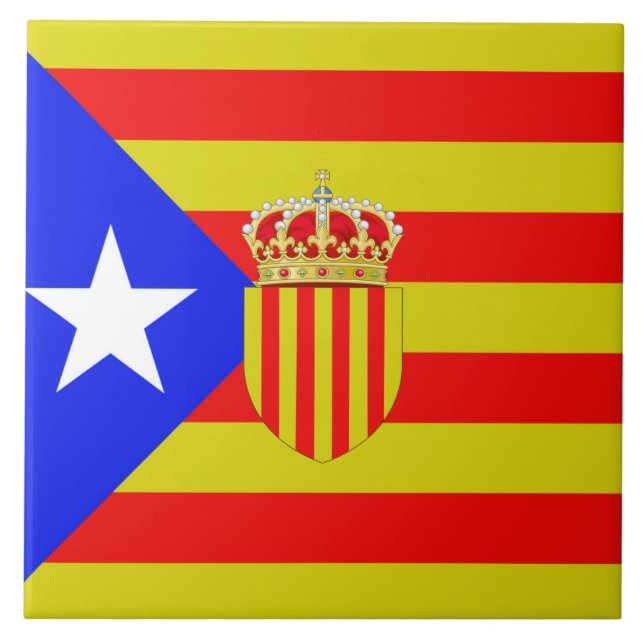 Azulejo De Cerámica Bandera catalana (Frente)