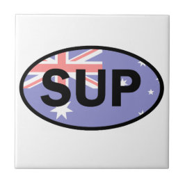 Azulejo De Cerámica Bandera de Australia de Standup Paddleboard