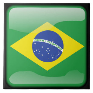 Azulejo De Cerámica Bandera de Brasil
