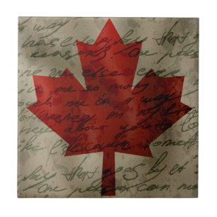 Azulejo De Cerámica Bandera de Canadeya
