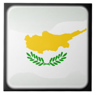 Azulejo De Cerámica Bandera de Chipre