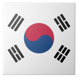 Azulejo De Cerámica Bandera de Corea del Sur