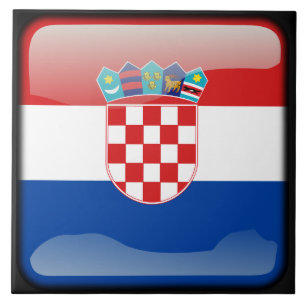 Azulejo De Cerámica Bandera de Croacia