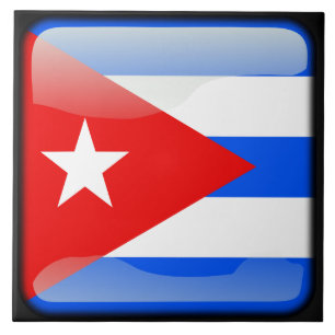 Azulejo De Cerámica Bandera de Cuba