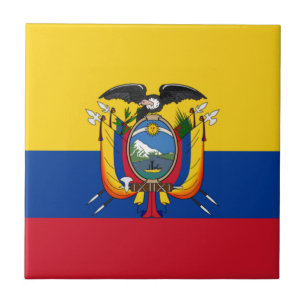 Azulejo De Cerámica Bandera de Ecuador