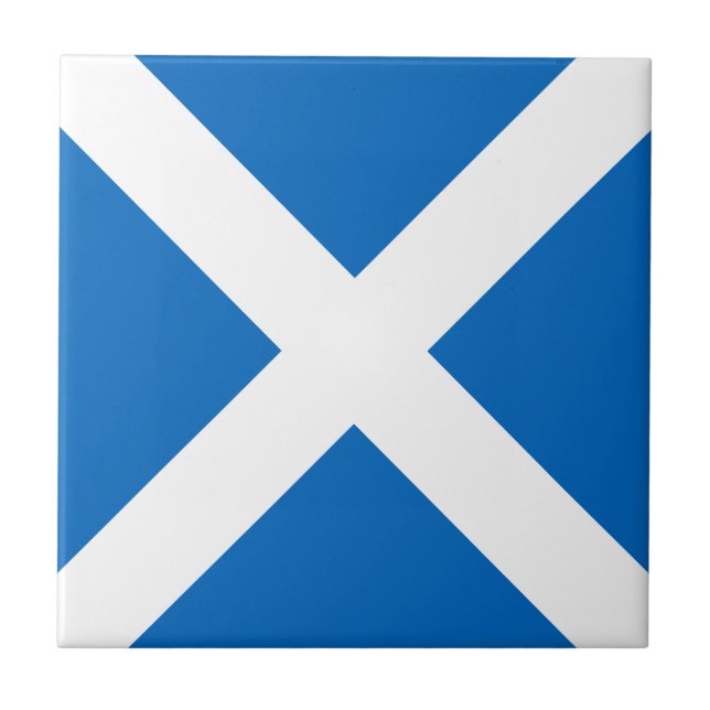 Azulejo De Cerámica Bandera de Escocia - recuerdo escocés de la (Frente)