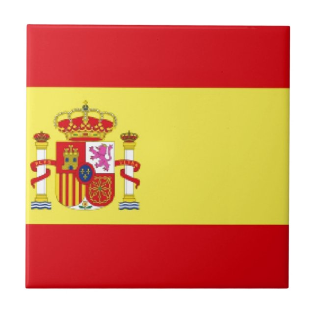 Azulejo De Cerámica Bandera de España (Frente)
