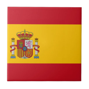Azulejo De Cerámica Bandera de España