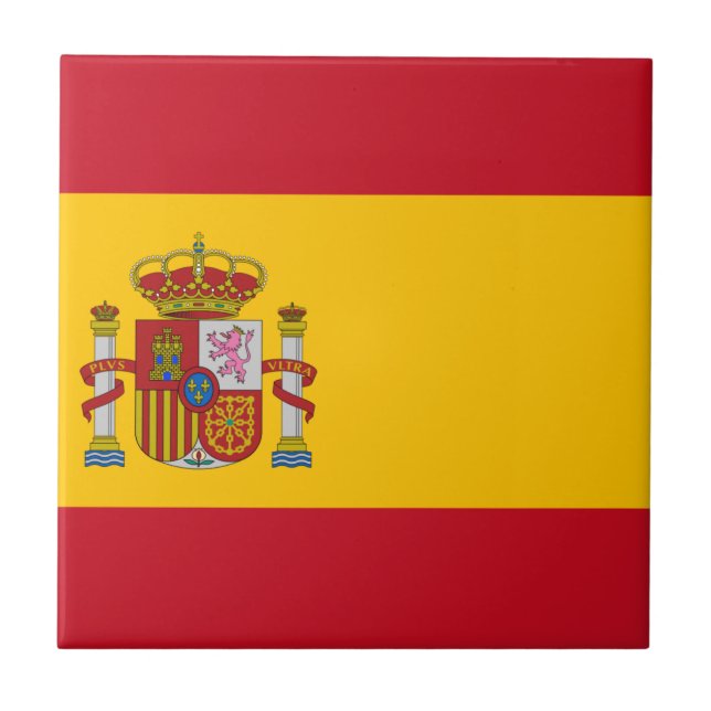 Azulejo De Cerámica Bandera de España (Frente)