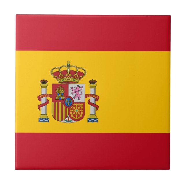 Azulejo De Cerámica Bandera de España (Frente)