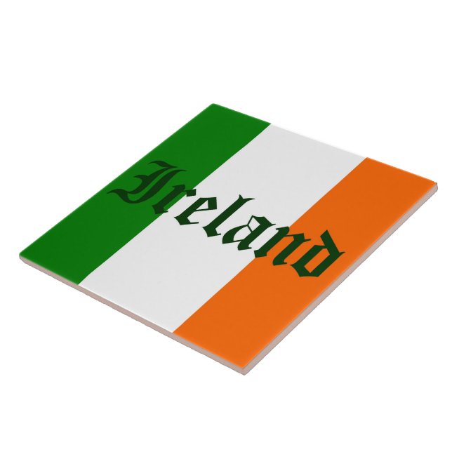Azulejo De Cerámica Bandera de Irlanda (Lado)