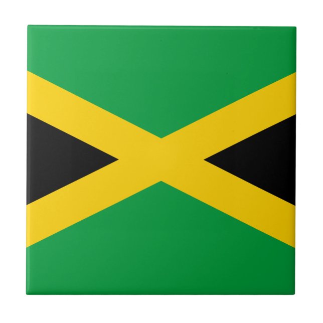 Azulejo De Cerámica Bandera de Jamaica (Frente)