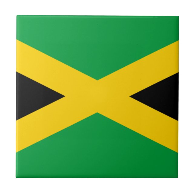 Azulejo De Cerámica Bandera de Jamaica (Frente)