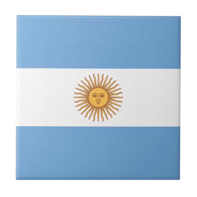 Azulejo De Cerámica Bandera de la Argentina (Frente)