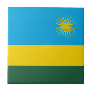 Azulejo De Cerámica Bandera de la tela cerámica de Ruanda