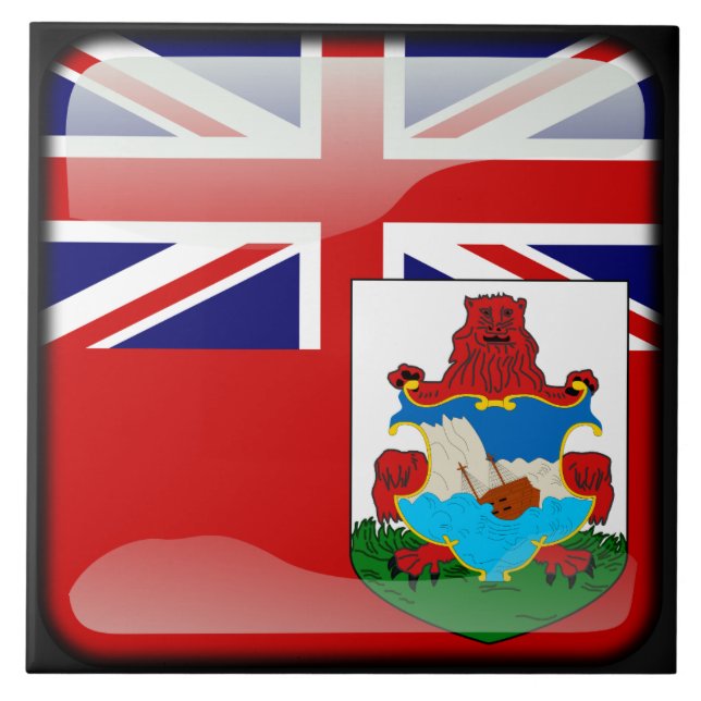 Azulejo De Cerámica Bandera de las Bermudas (Frente)