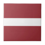 Azulejo De Cerámica Bandera de Letonia Tile cerámico<br><div class="desc">Bandera de Letonia Tile cerámico</div>