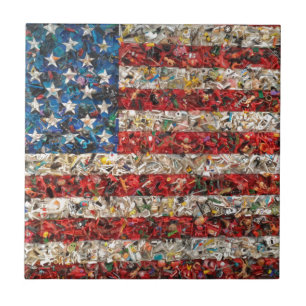 Azulejo De Cerámica bandera de los estados unidos