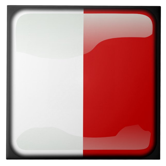 Azulejo De Cerámica Bandera de Malta (Frente)
