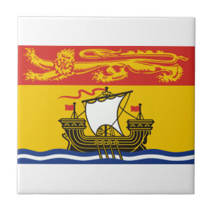 Azulejo De Cerámica Bandera de New Brunswick