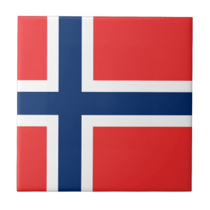 Azulejo De Cerámica Bandera de Noruega