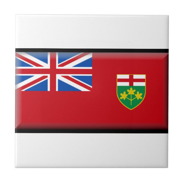 Azulejo De Cerámica Bandera de Ontario (Canadá) (Frente)