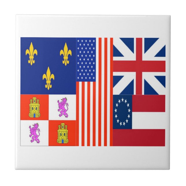 Azulejo De Cerámica Bandera de Pensacola (Frente)