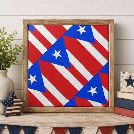 Azulejo De Cerámica Bandera de Puerto Rico
