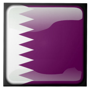 Azulejo De Cerámica Bandera de Qatar