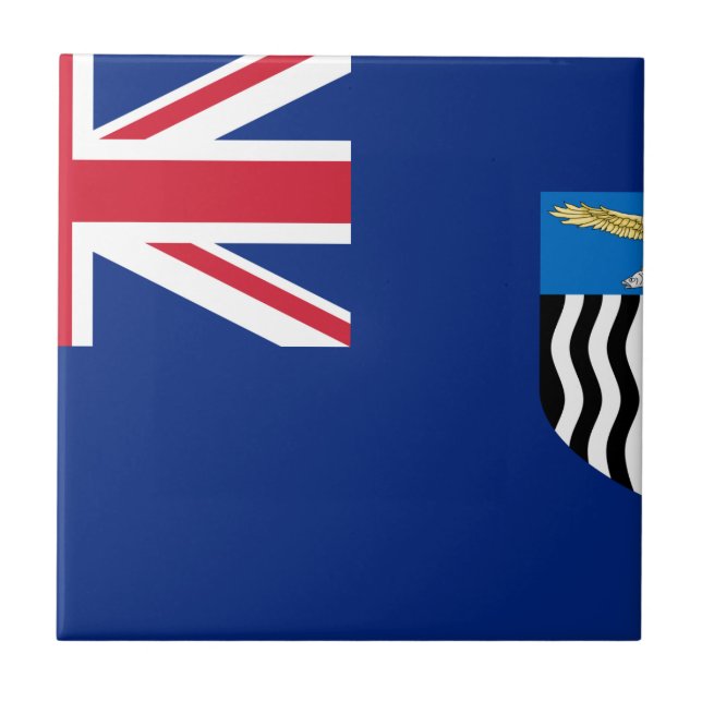 Azulejo De Cerámica Bandera de Rhodesia septentrional (Frente)