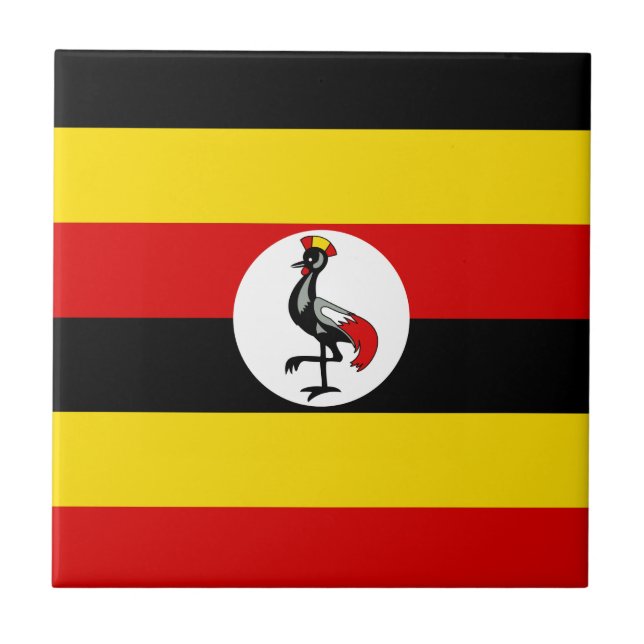 Azulejo De Cerámica Bandera de Uganda Tile cerámico (Frente)