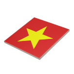 Azulejo De Cerámica Bandera de Vietnam, mosaico de estrellas amarillas<br><div class="desc">Bandera de Vietnam. Diseño de cerámica. Ropa,  accesorios,  productos de oficina,  productos para el hogar y más...  No olvides toda la colección.</div>