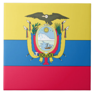 Azulejo De Cerámica Bandera del Ecuadorian