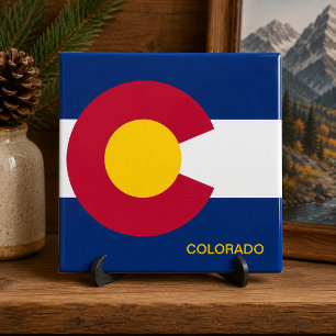 Azulejo De Cerámica Bandera del estado de Colorado