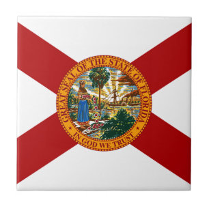 Azulejo De Cerámica Bandera del estado de Florida