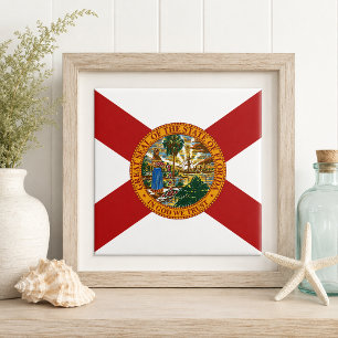 Azulejo De Cerámica Bandera del estado de Florida