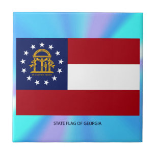 Azulejo De Cerámica Bandera del Estado de Georgia