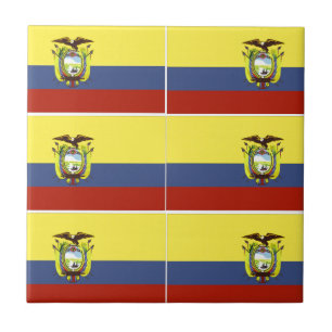 Azulejo De Cerámica bandera ecuatoriana