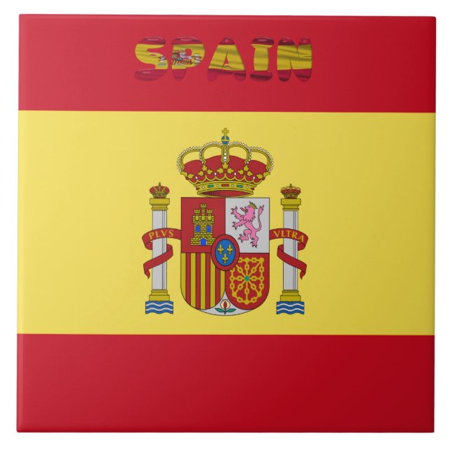 Azulejo De Cerámica Bandera española (Frente)