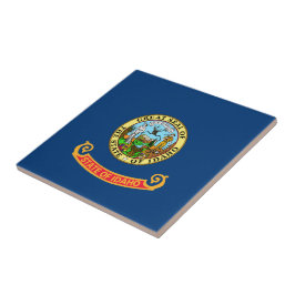 Azulejo De Cerámica Bandera Estatal Idaho