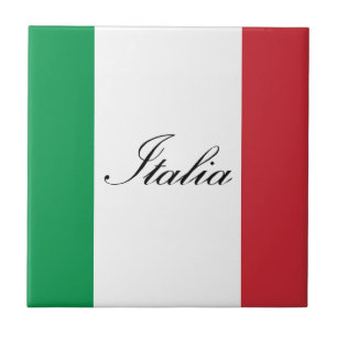 Azulejo De Cerámica Bandera italiana - bandera de Italia - Italia
